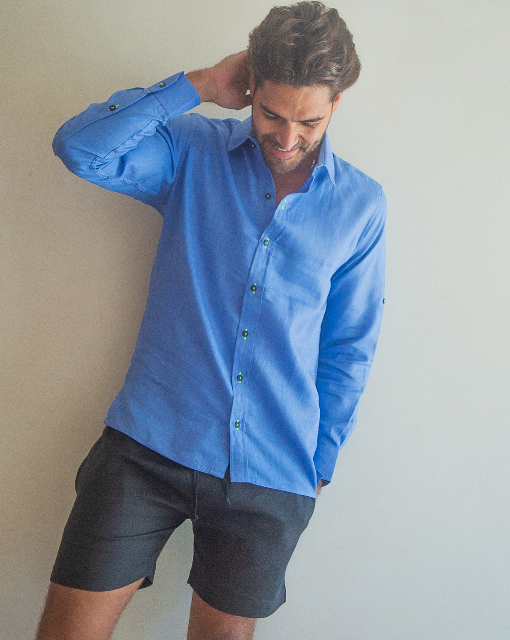 CAPRI Linen Bermudas - Black - CRASQI