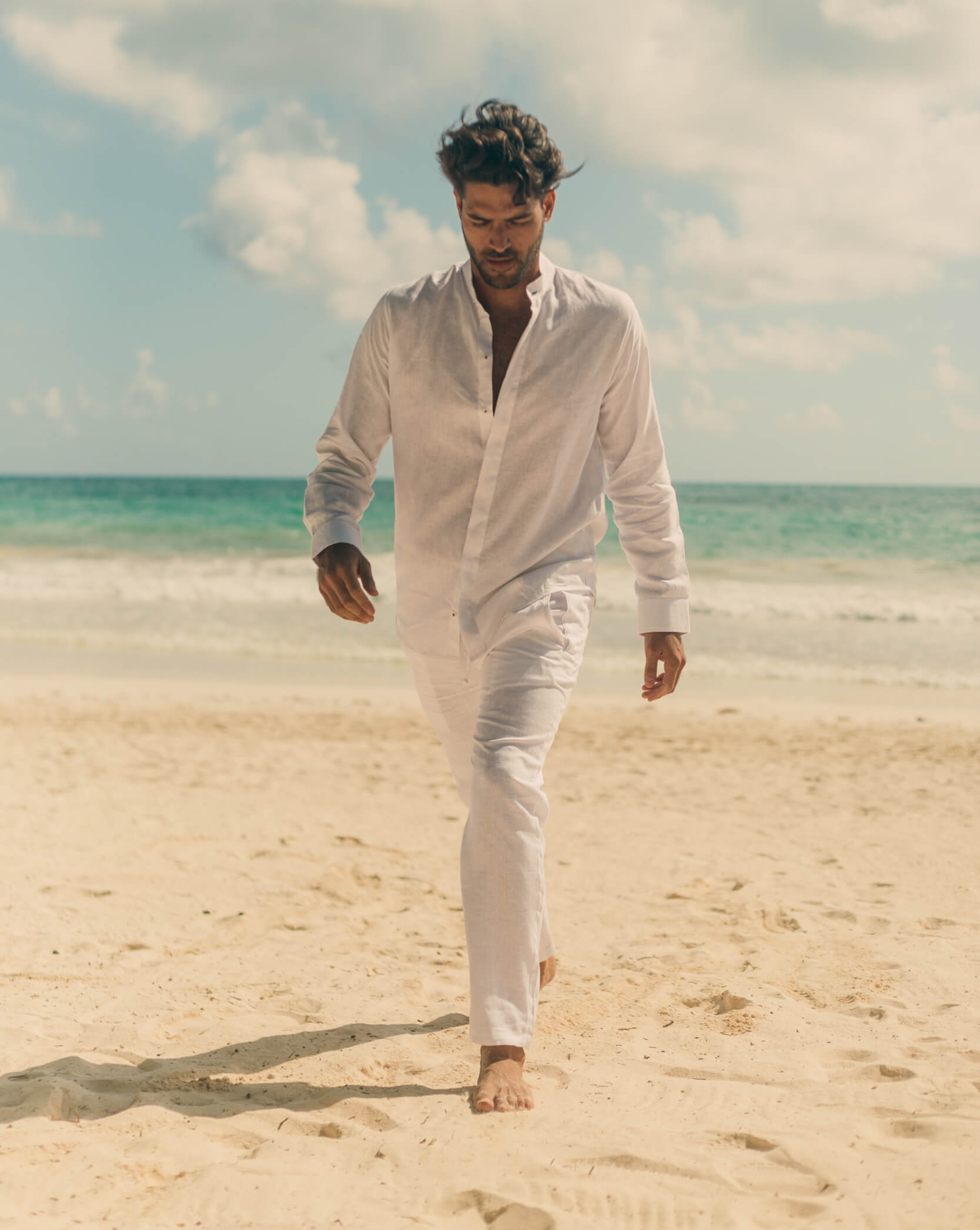 SARDINIA Linen Pant - White - CRASQI