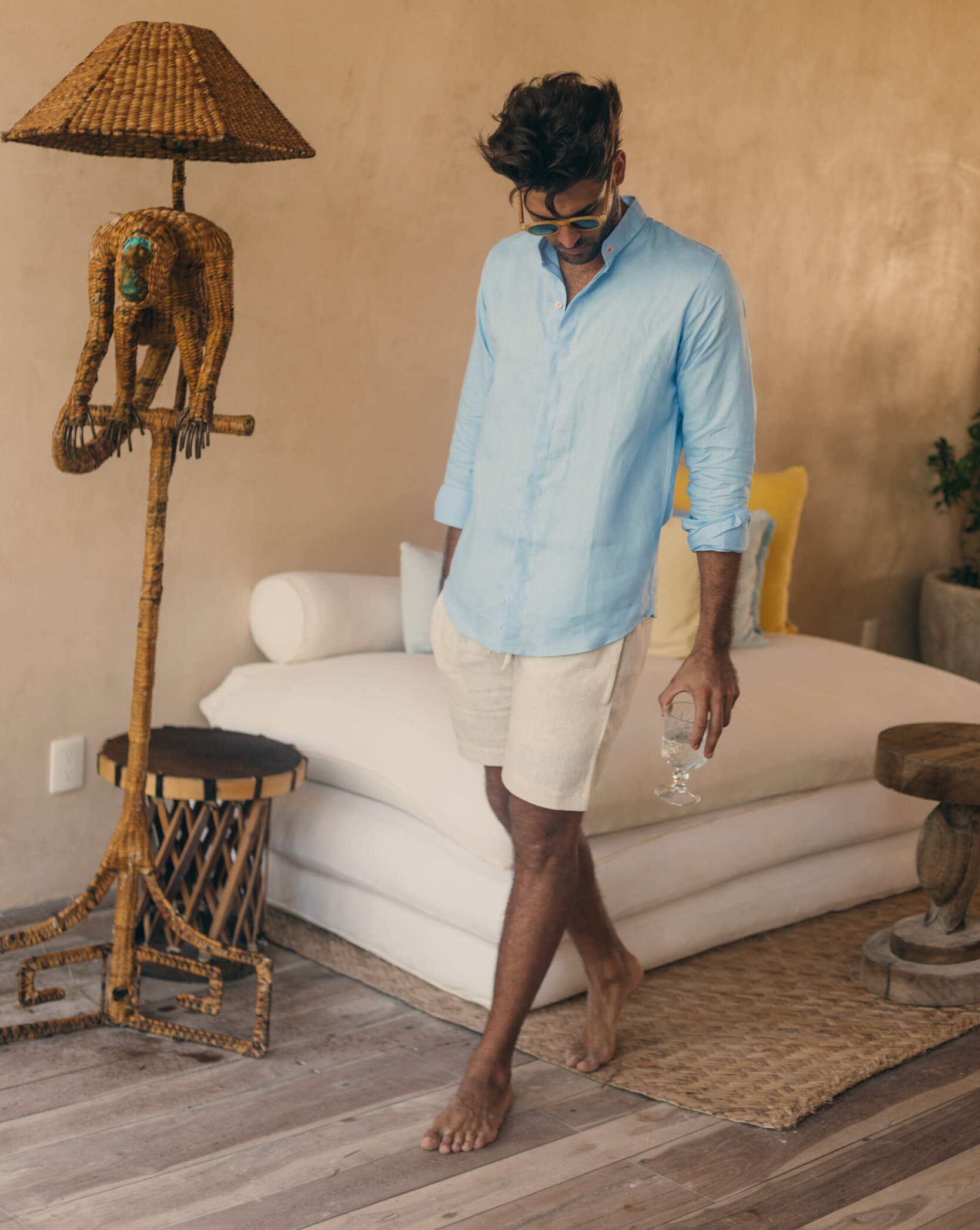 CAPRI Linen Bermudas - Sand - CRASQI