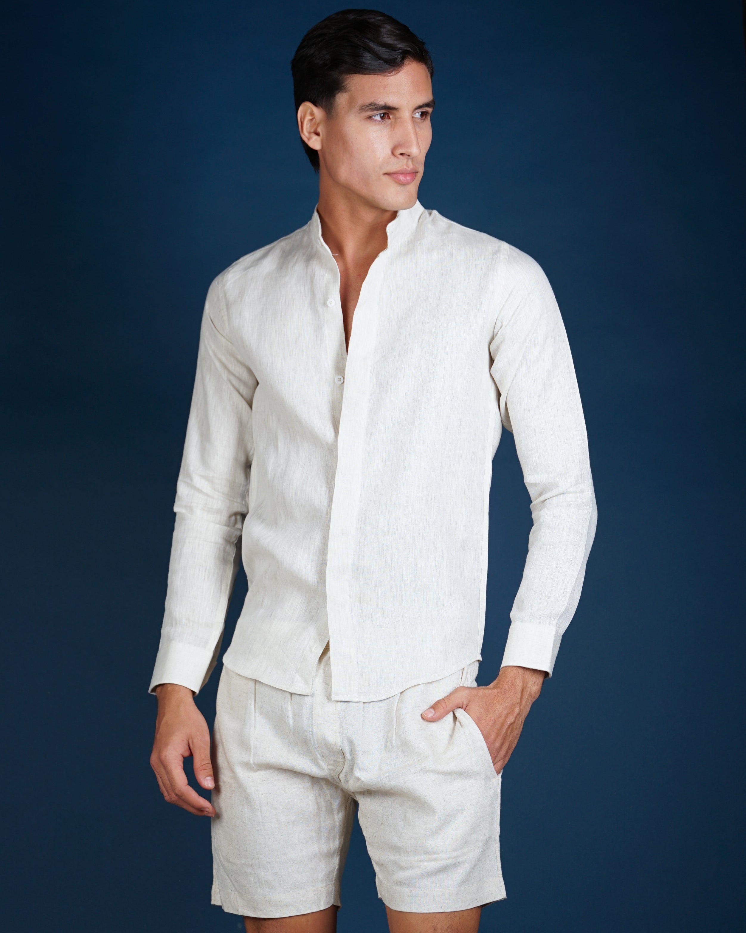 CAPRI Linen Bermudas - Sand - CRASQI