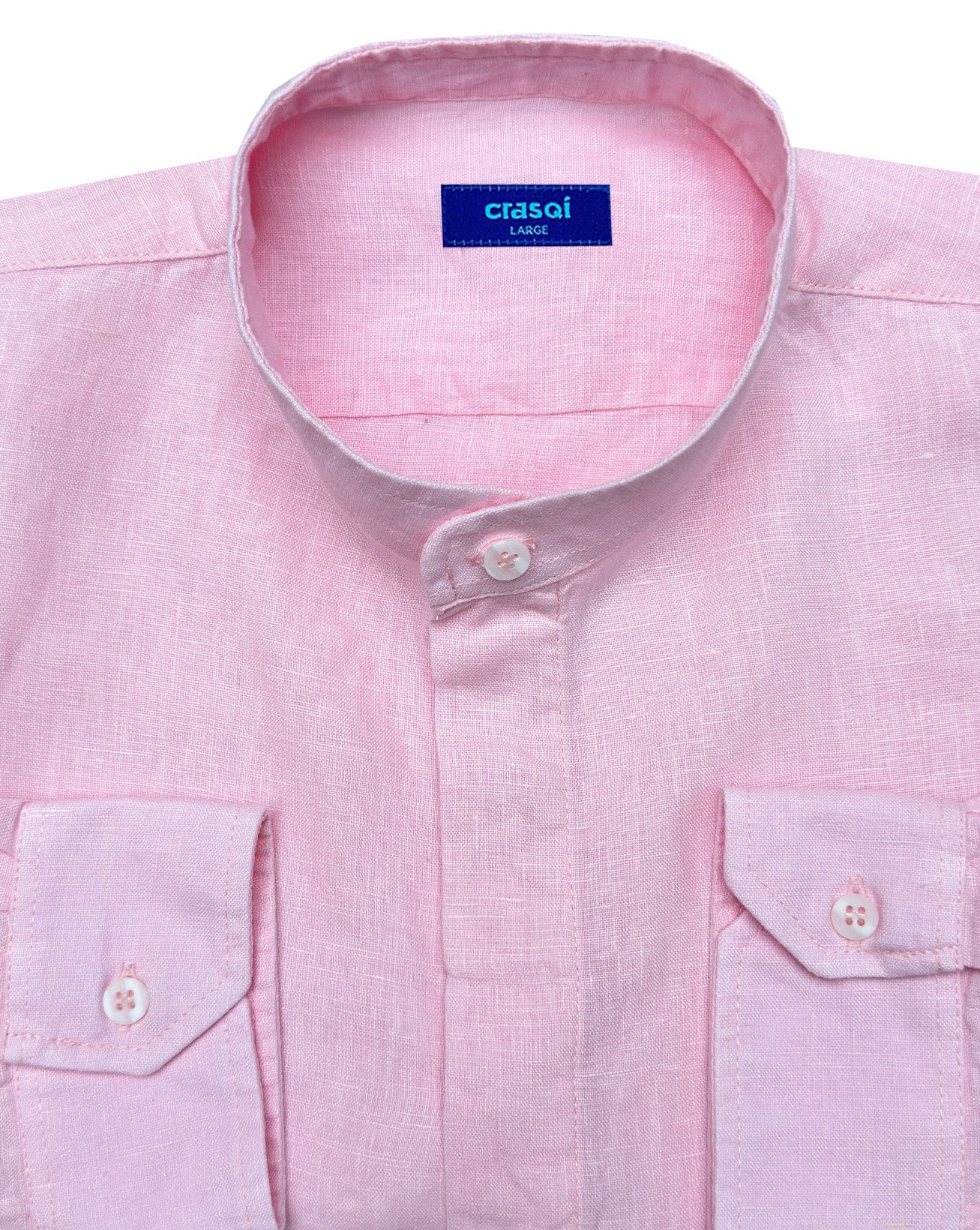 MENORCA Linen Shirt - Light Pink/Light Pink - CRASQI