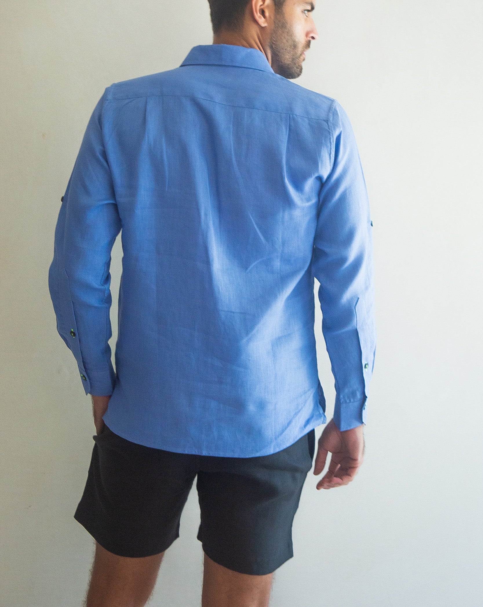 CAPRI Linen Bermudas - Black - CRASQI