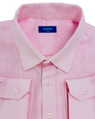 MALLORCA Linen Shirt - Pink/Pink - CRASQI