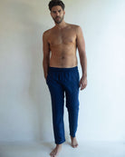 SARDINIA Linen Pant - Navy Blue - CRASQI