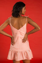 BORA-BORA Linen Dress - Salmon - CRASQI