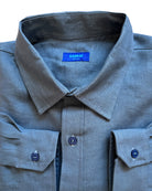 MALLORCA Linen Shirt - Ash Blue/Baby Blue - CRASQI