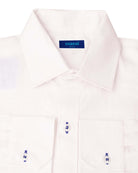 MARBELLA Linen Shirt - White/Light Blue - CRASQI