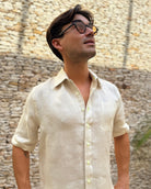 MARBELLA Linen Shirt - Sand/Sand - CRASQI