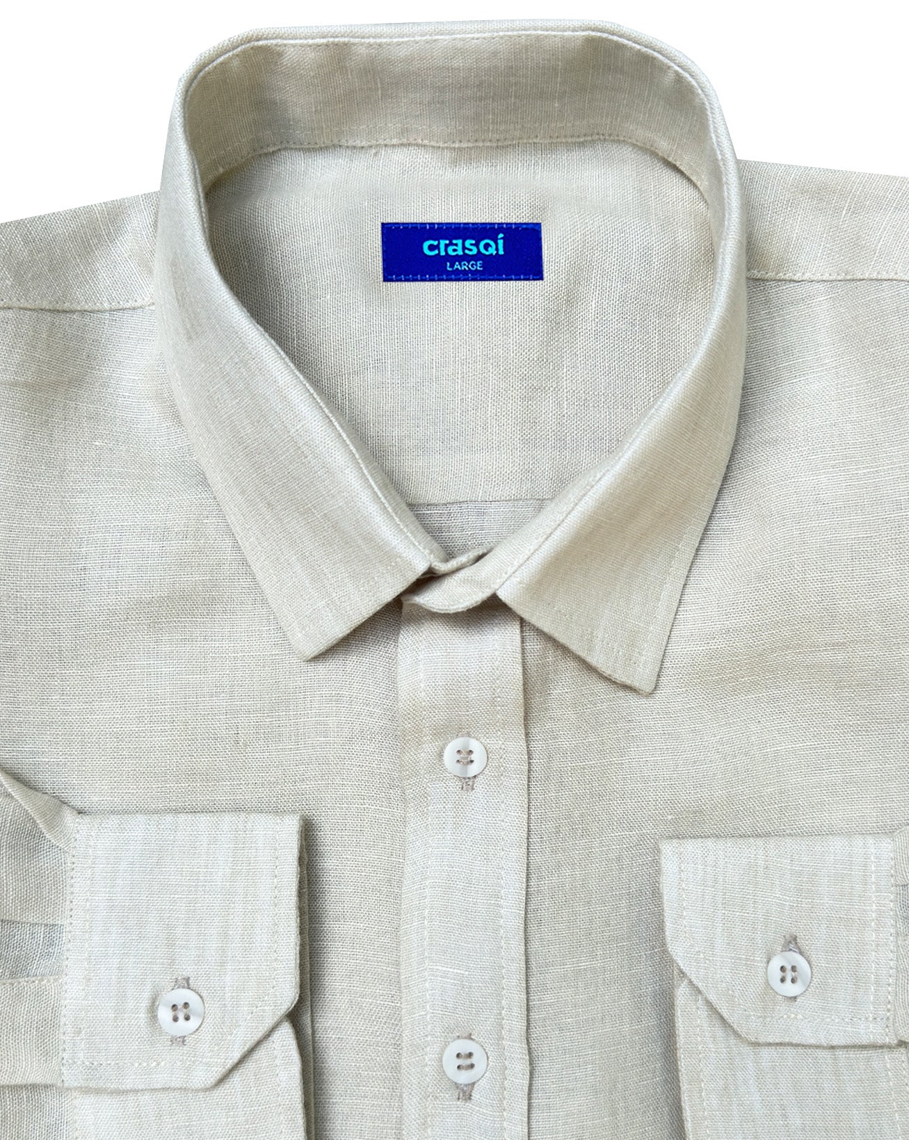 MALLORCA Linen Shirt - Sand/Sand - CRASQI