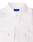 MENORCA Linen Shirt - White/Neon Orange - CRASQI