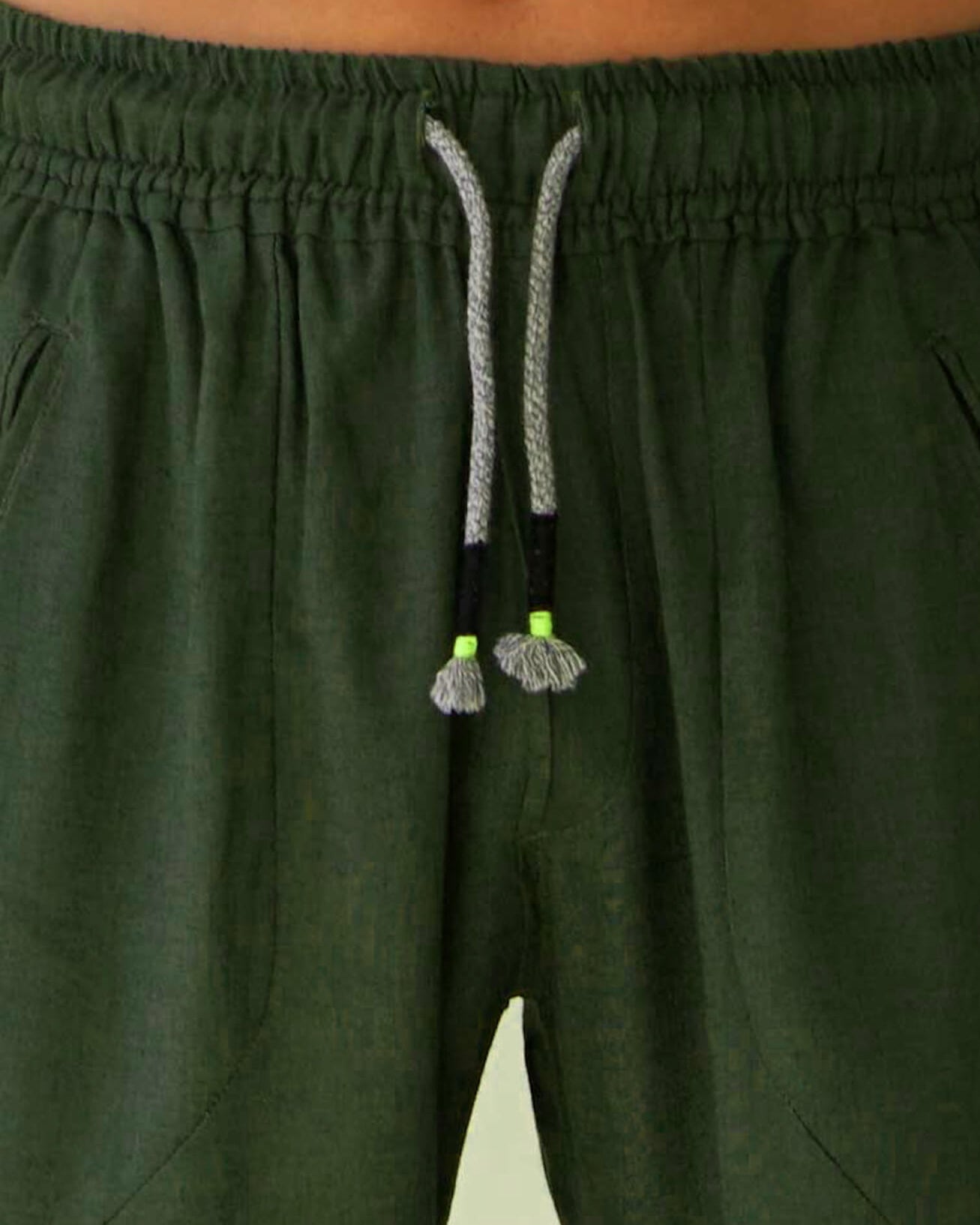 MYKONOS Linen Pant - Green - CRASQI