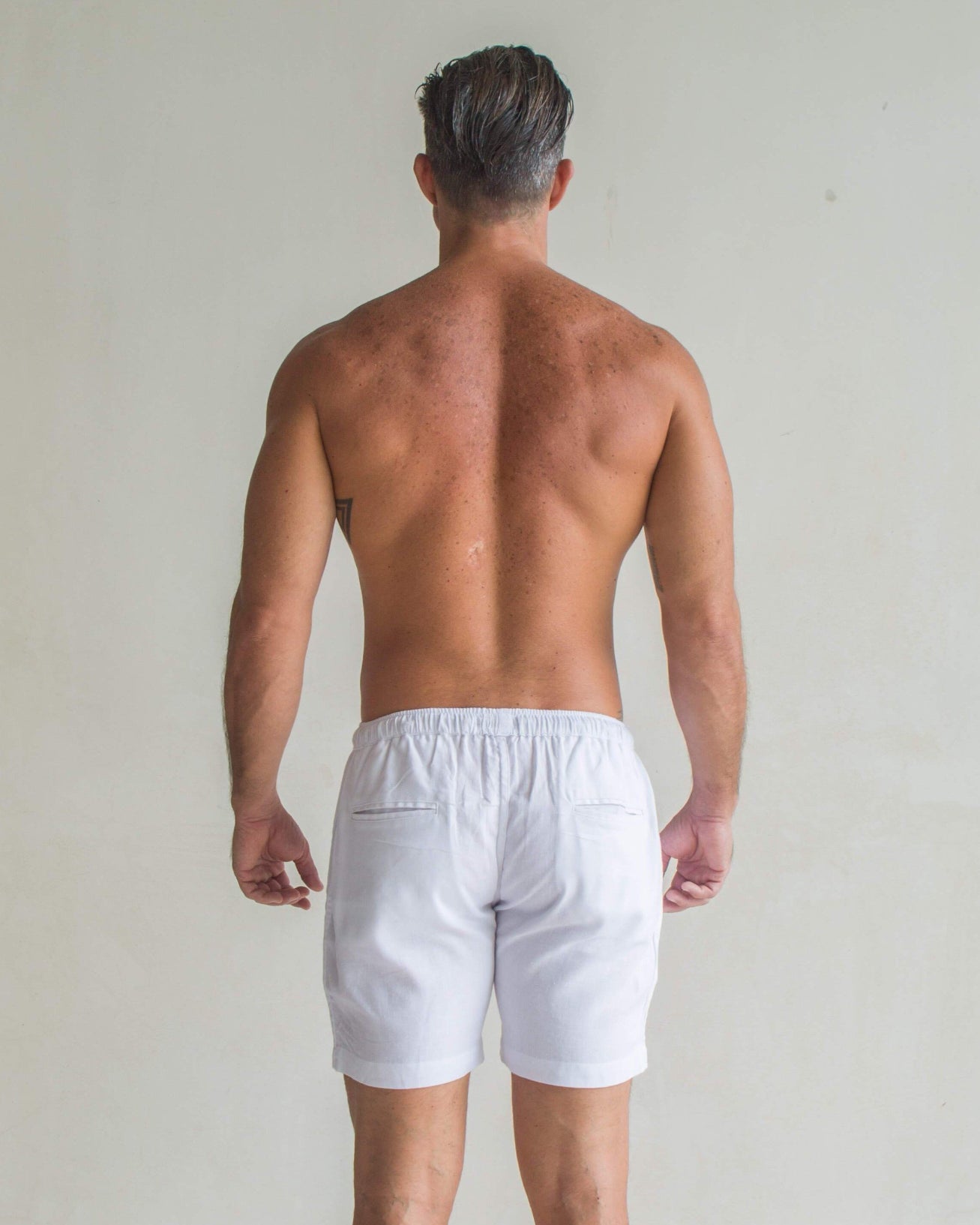 TODOS SANTOS  Linen Shorts - White - CRASQI