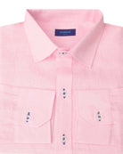 MALLORCA Linen Shirt - Light Pink/Blue - CRASQI